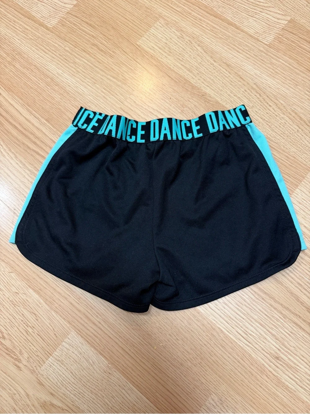 Justice Active Girls Size 10 Black Aqua Dance Athletic Shorts Star